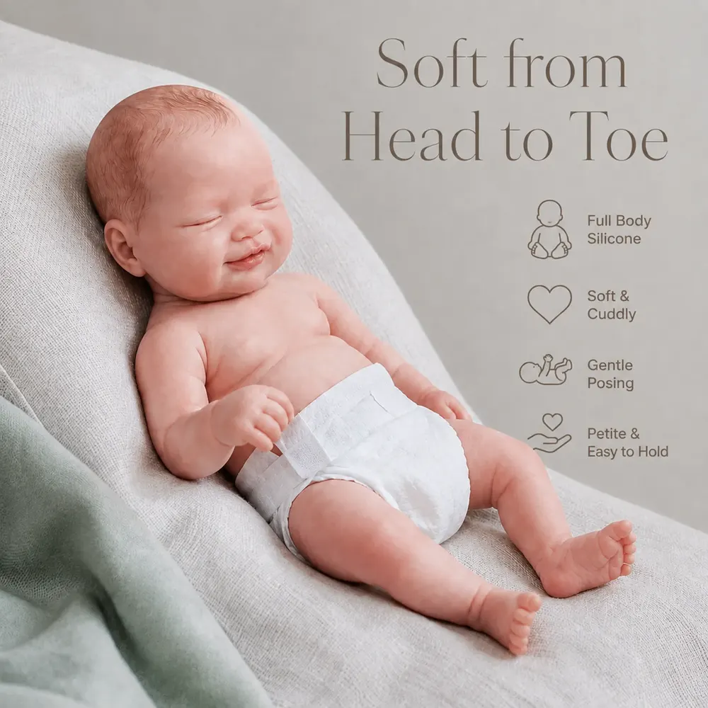 12"/16"/20" Realistic Silicone Reborn Baby Doll Soft-Touch Little Baby – Orelis, photograph 5
