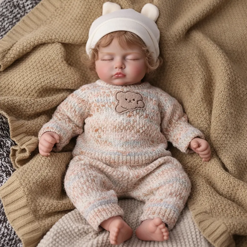 17" Realistic Reborn Baby with Natural Heartbeat Coos and Breath, photograph 4