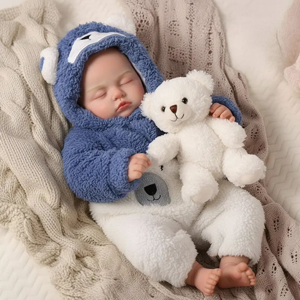 17" Soft Silicone Vinyl Reborn Baby with Regular Heartbeat Rhythm, photograph 2