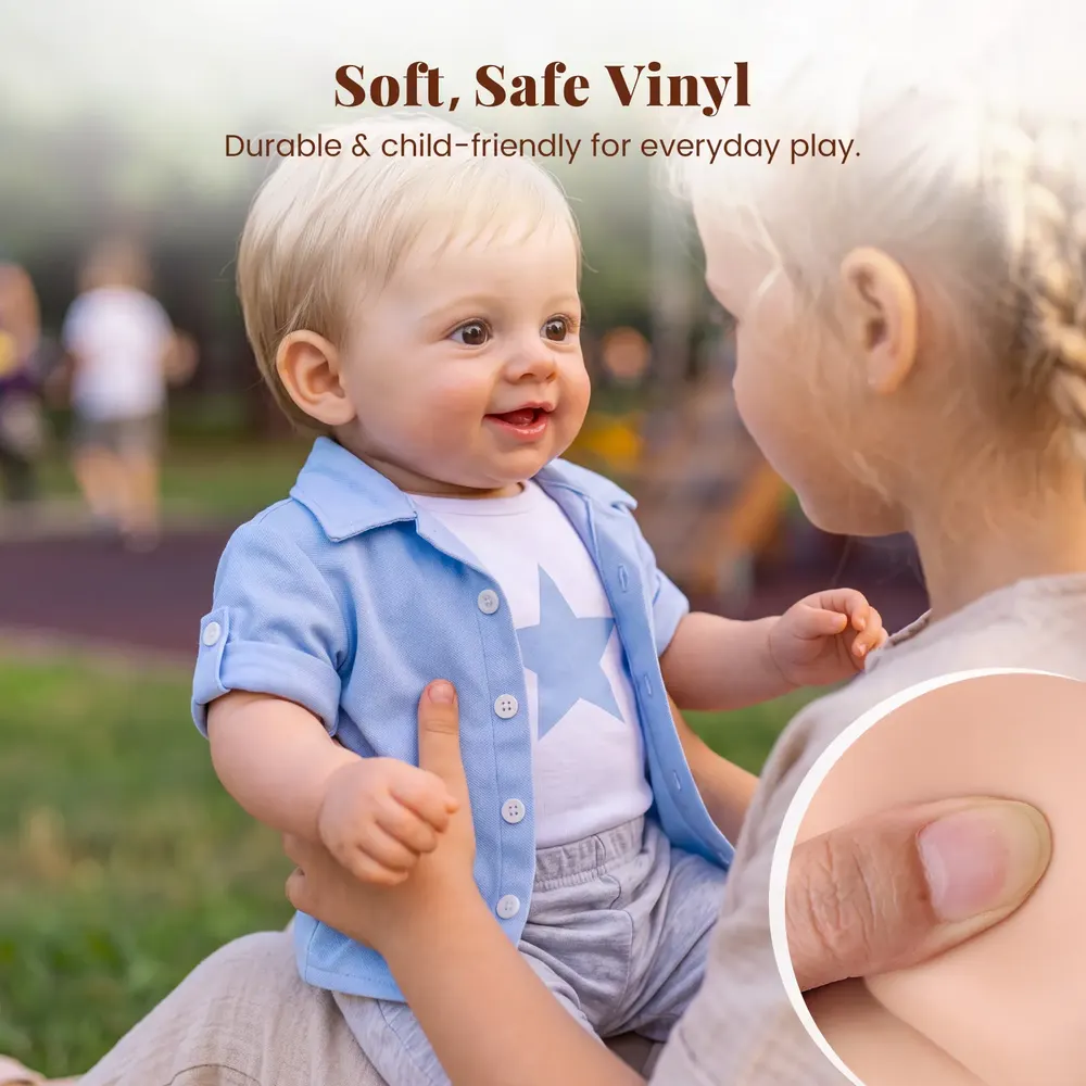 20" Realistic Reborn Baby Boy Doll Vinyl with Rooted Hair - Kit, photograph 6