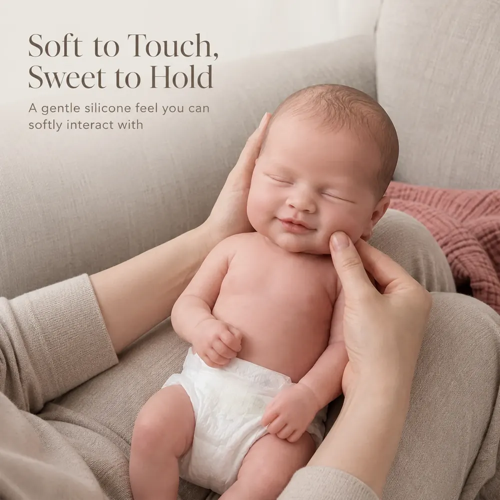 Full Body Silicone 12"/16"/20" Soft & Cuddly Little Reborn Baby Doll Made to Hold – Orelis, photograph 3