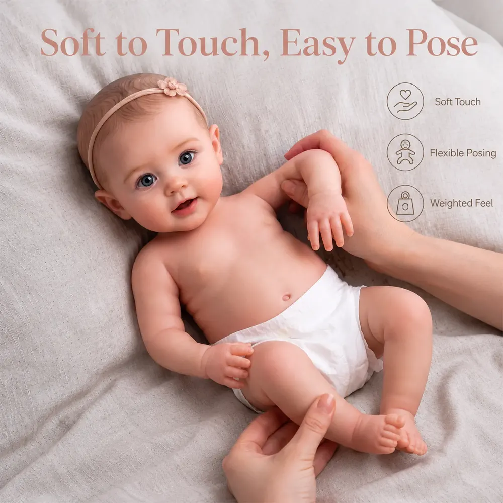Full Body Silicone 12"/16"/20" Lifelike & Realistic Reborn Toddler Doll - Sereia, photograph 3