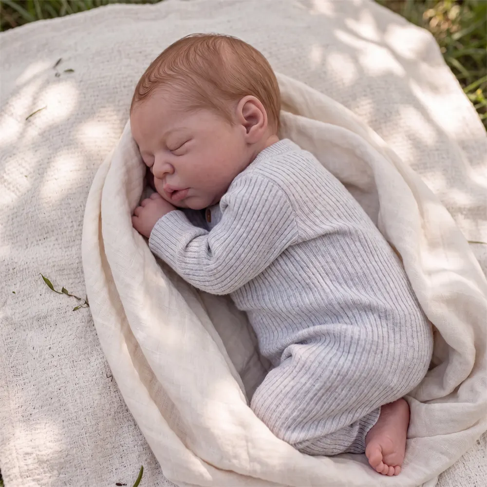 Full Body Silicone Doll 12"/16" Newborn Baby with Realistic Baby Face – Nia, photograph 6