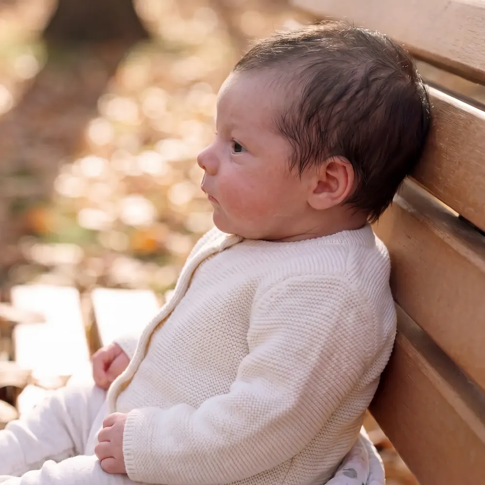 Full-Body Silicone Reborn Baby Doll, 12"/16" Lifelike Boy, Beige Knit Outfit – Wynne, photograph 6