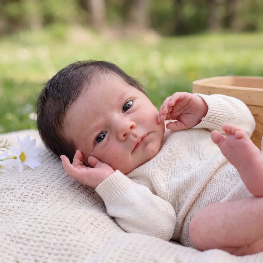 Full Body Silicone Reborn Baby Doll 12"/16" Lifelike Boy – Wynne, photograph 2