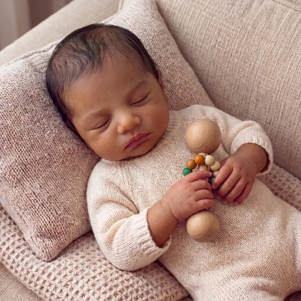 Miles 12"/16" African American Reborn Baby Doll, photograph 2