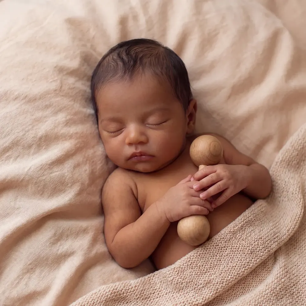 Miles 12"/16"African American Reborn Baby Doll, photograph 4