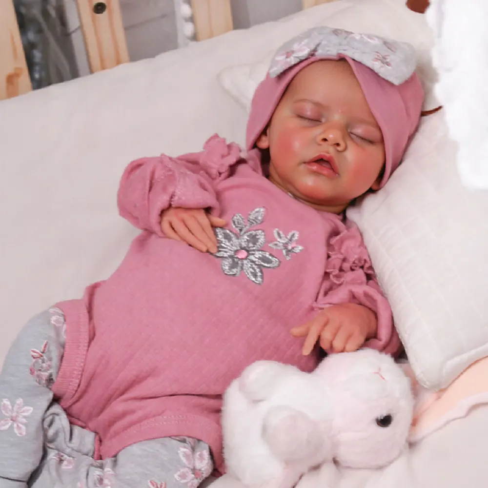 Realistic Baby Dolls Boy with Soft Touch Body, 17" Heartbeat Breathing, photograph 5
