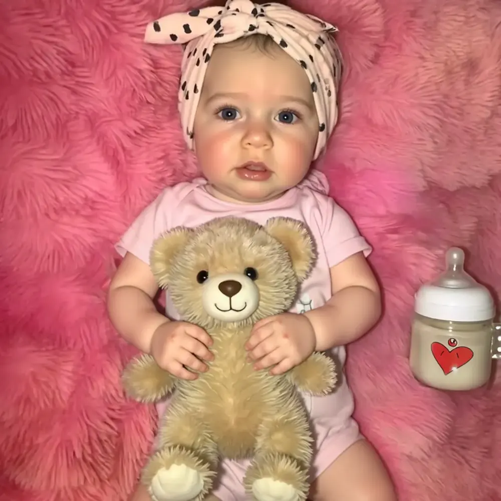 20" Touch Real Reborn Toddler Baby Doll Girl Blanco with Heartbeat and Sound, photograph 2