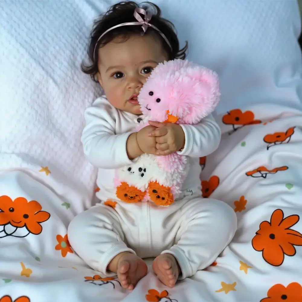 Super Lovely 20" Lifelike Alina Reborn Toddler Silicone Vinyl Baby Doll Girl, photograph 5