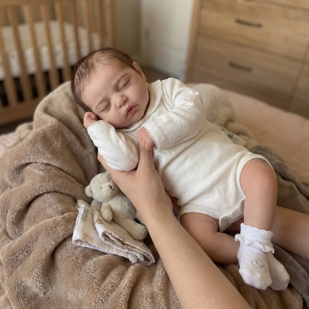 Reborn Baby Doll 17" Lifelike Soft Body Girl – Rumer, photograph 5