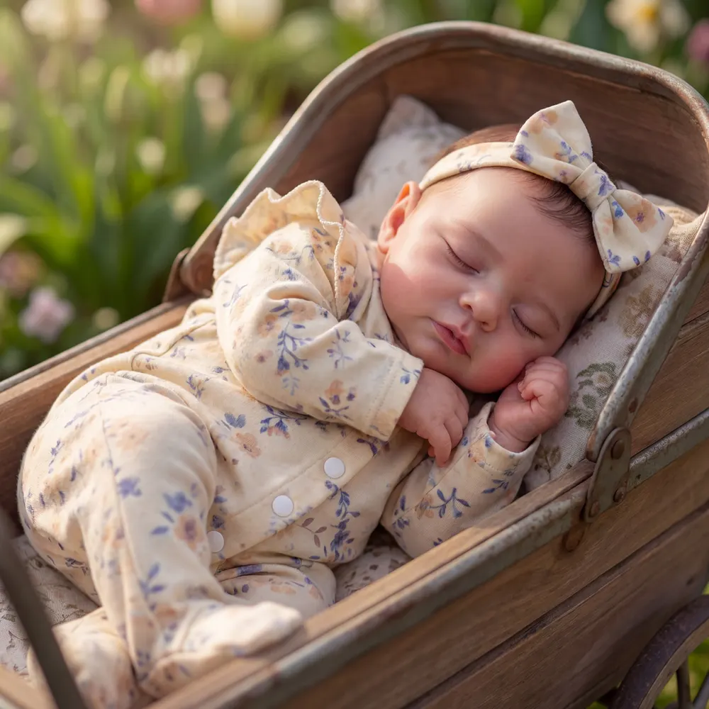 Reborn Baby Doll with Calm Sleeping Face, 20" Newborn Girl with Heartbeat and Breath