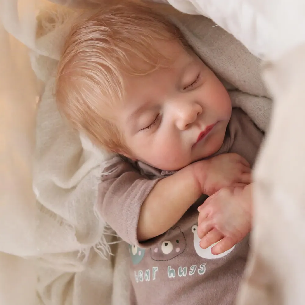 Reborn Baby Dolls with Closed Eyes & Soft Cloth Body, photograph 4