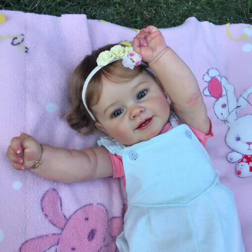 Reborn Baby Twins with Opened Eyes and Adorable Face, photograph 3