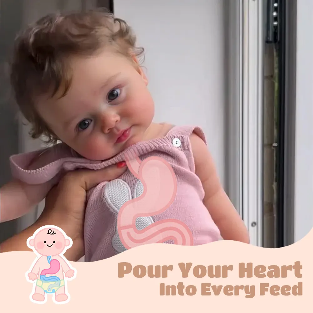 Silicone Reborn Baby with Drink and Wet System, 12"/16"/20" Soft Newborn Girl Doll