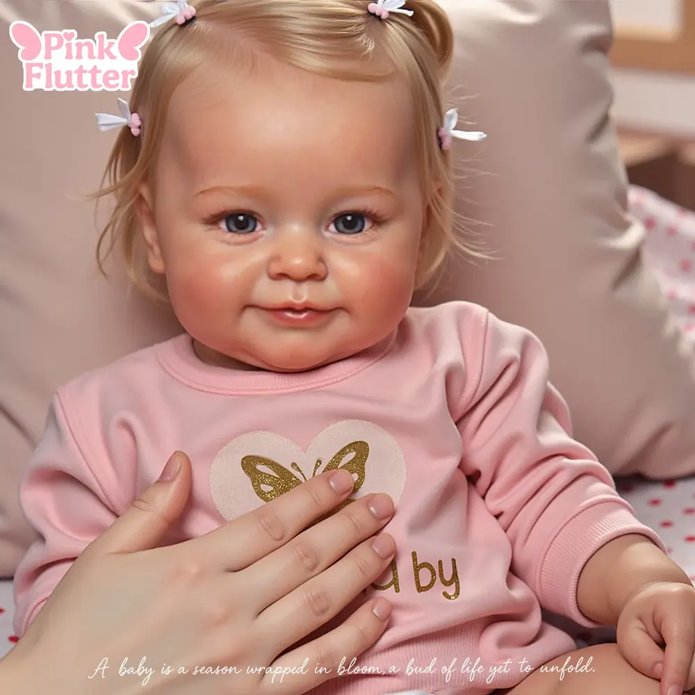 20" Hedy Realistic Reborn Baby Dolls Girl with Blonde Hair Best Gift Ideas, photograph 2