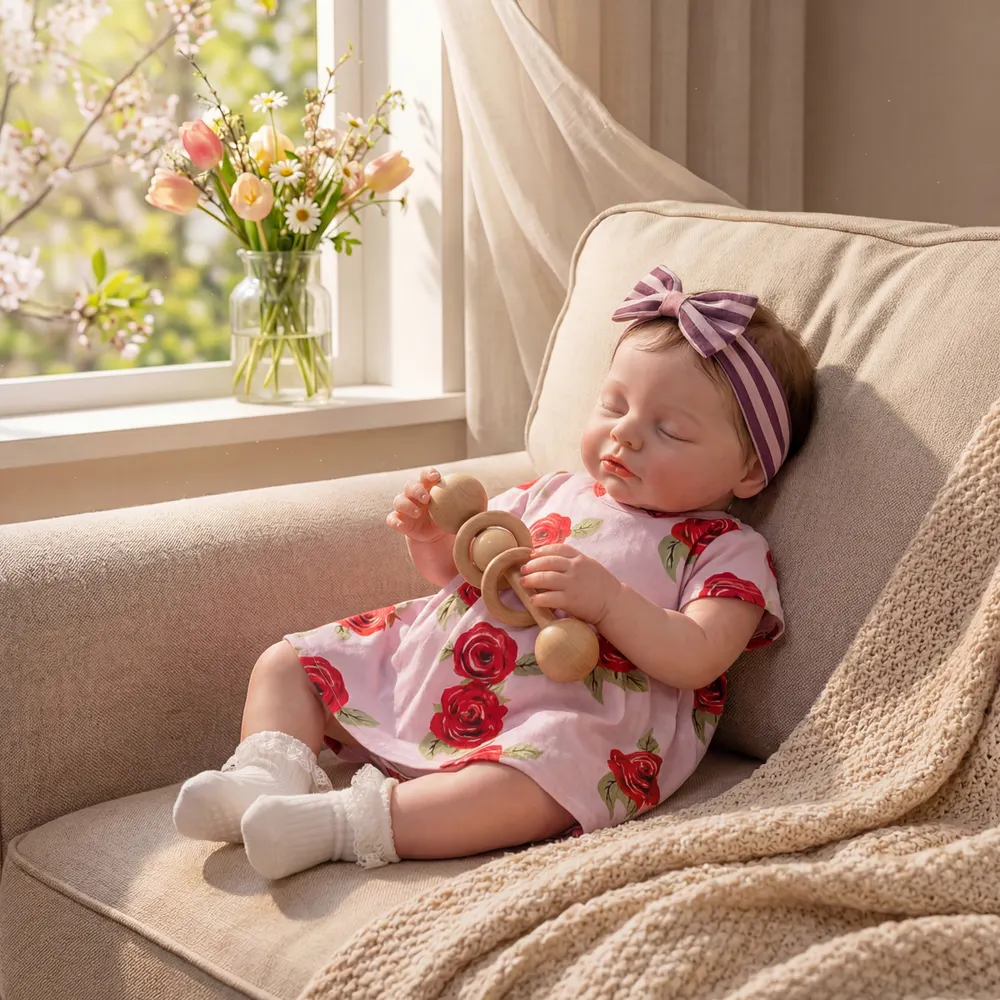 12", 16", & 20" Realistic Silicone Reborn Baby Doll with Short Brown Hair, photograph 2