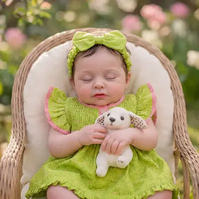 12", 16", & 20" Realistic Silicone Reborn Baby Doll with Short Brown Hair