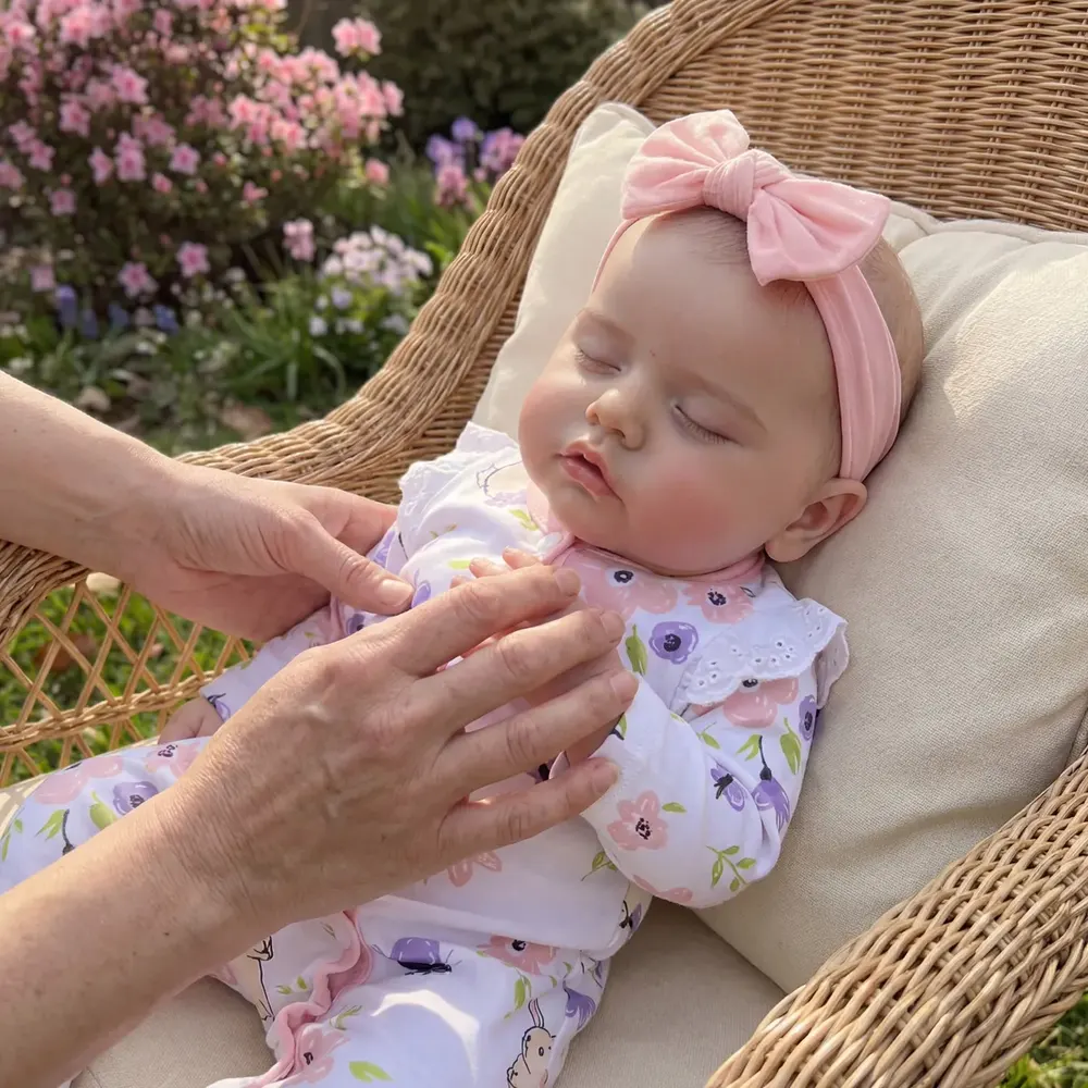 12"/16" Full Body Silicone Reborn Baby Named Dorian with Closed Eyes for Collectors, photograph 4