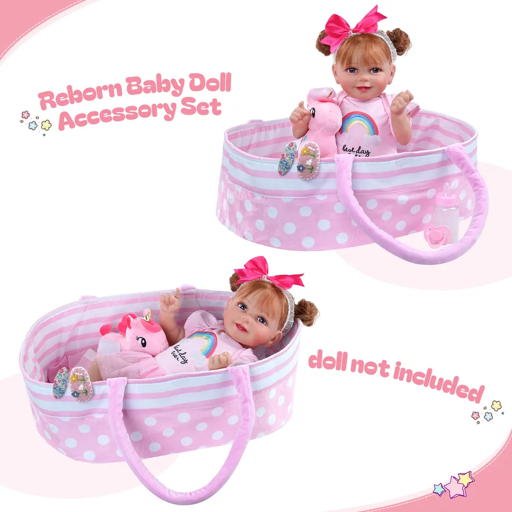 Suitable for 17"-22" Girl Dolls Reborn Baby Essentials-8pcs Set Accessories, photograph 5