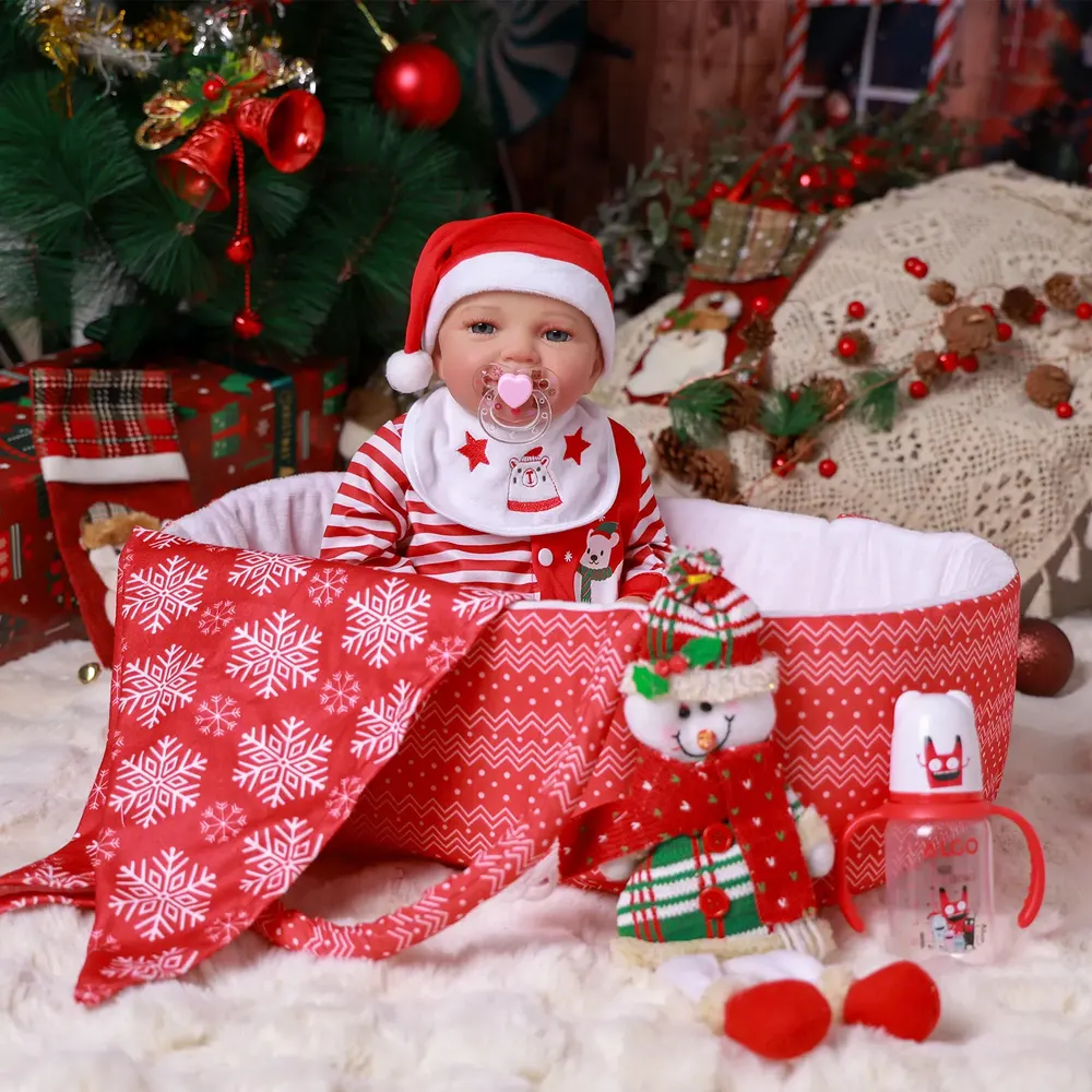 17"-22" Baby Doll Holiday Bear Adoption Reborn Baby Clothes Essentials-10pcs Gift, photograph 5
