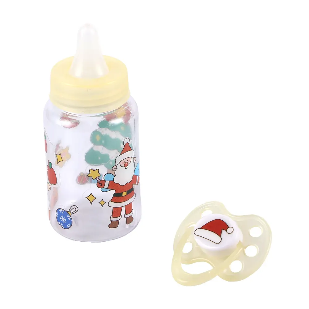 Yellow Style Pacifier and Bottle 2 Piece Set Safest Reborn Baby Doll Accessories, photograph 2